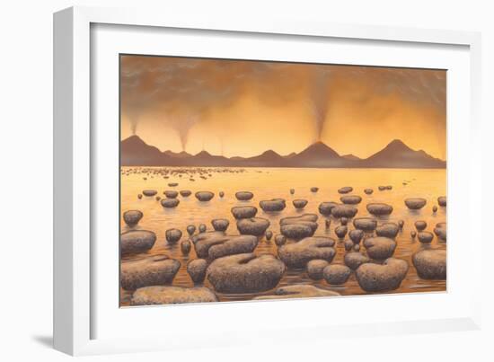 Early Stromatolites, Artwork-Richard Bizley-Framed Photographic Print