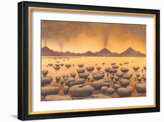 Early Stromatolites, Artwork-Richard Bizley-Framed Photographic Print