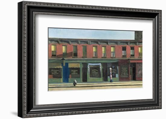 Early Sunday Morning, c.1930-Edward Hopper-Framed Art Print