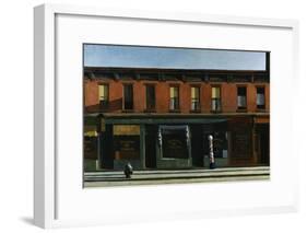 Early Sunday Morning-Edward Hopper-Framed Giclee Print