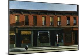 Early Sunday Morning-Edward Hopper-Mounted Giclee Print