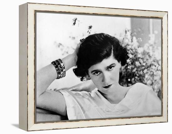 Early Undated Photo of French Fashion Designer Coco Chanel-null-Framed Premier Image Canvas