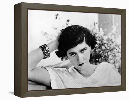 Early Undated Photo of French Fashion Designer Coco Chanel-null-Framed Premier Image Canvas