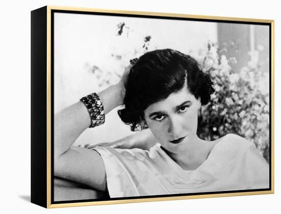 Early Undated Photo of French Fashion Designer Coco Chanel-null-Framed Premier Image Canvas