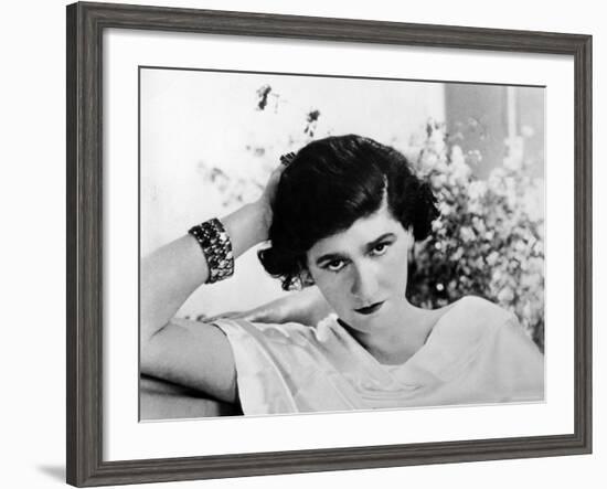 Early Undated Photo of French Fashion Designer Coco Chanel--Framed Premium Photographic Print