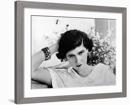 Early Undated Photo of French Fashion Designer Coco Chanel-null-Framed Premium Photographic Print