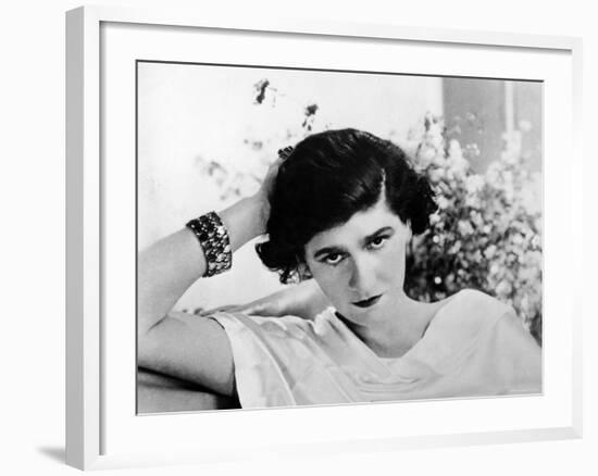 Early Undated Photo of French Fashion Designer Coco Chanel--Framed Premium Photographic Print