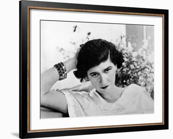 Early Undated Photo of French Fashion Designer Coco Chanel--Framed Premium Photographic Print