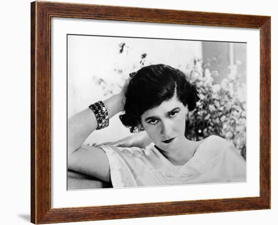 Early Undated Photo of French Fashion Designer Coco Chanel-null-Framed Premium Photographic Print