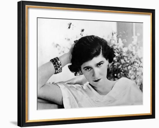 Early Undated Photo of French Fashion Designer Coco Chanel-null-Framed Premium Photographic Print