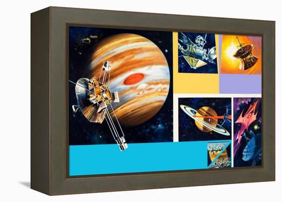 Early Unmanned Space Missions to the Outer Planets-Wilf Hardy-Framed Premier Image Canvas