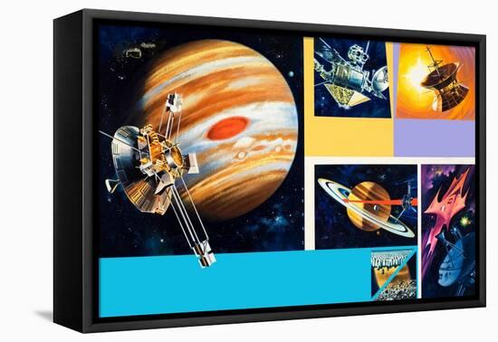 Early Unmanned Space Missions to the Outer Planets-Wilf Hardy-Framed Premier Image Canvas