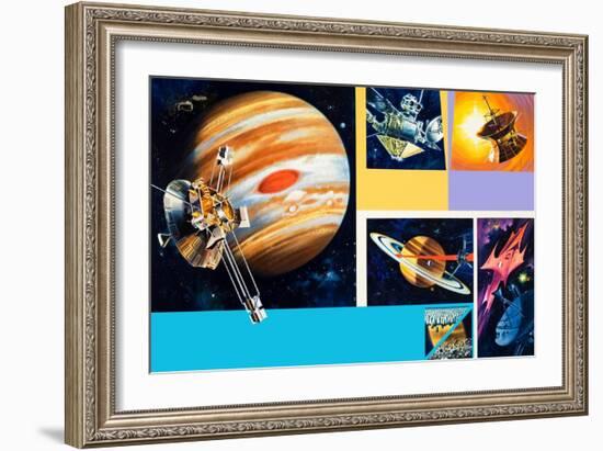 Early Unmanned Space Missions to the Outer Planets-Wilf Hardy-Framed Giclee Print