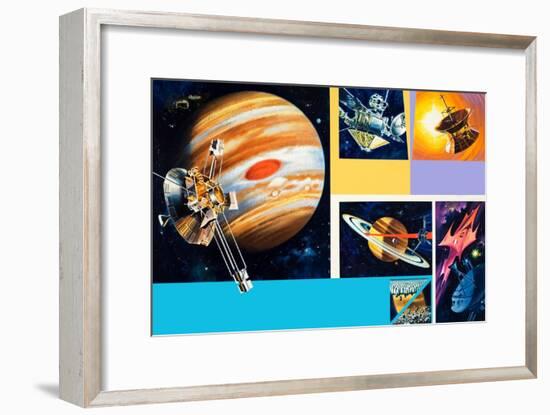 Early Unmanned Space Missions to the Outer Planets-Wilf Hardy-Framed Giclee Print