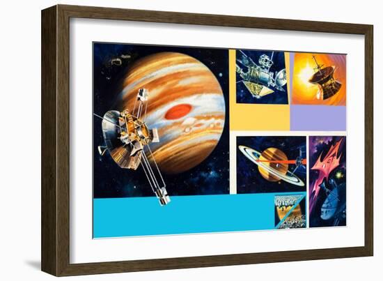 Early Unmanned Space Missions to the Outer Planets-Wilf Hardy-Framed Giclee Print