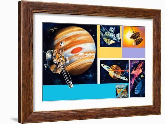 Early Unmanned Space Missions to the Outer Planets-Wilf Hardy-Framed Giclee Print