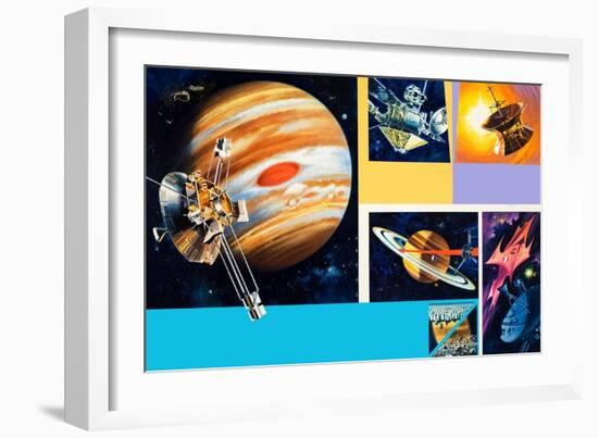 Early Unmanned Space Missions to the Outer Planets-Wilf Hardy-Framed Giclee Print