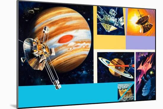 Early Unmanned Space Missions to the Outer Planets-Wilf Hardy-Mounted Giclee Print