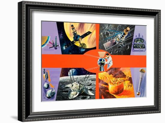 Early Unmanned Space Missions-Wilf Hardy-Framed Giclee Print