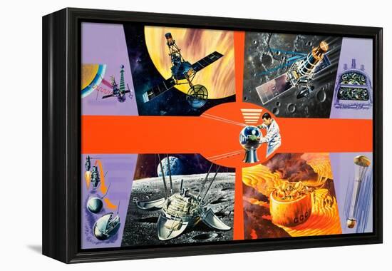 Early Unmanned Space Missions-Wilf Hardy-Framed Premier Image Canvas