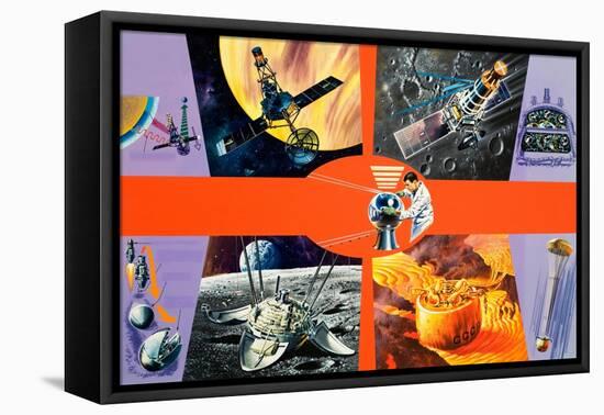 Early Unmanned Space Missions-Wilf Hardy-Framed Premier Image Canvas