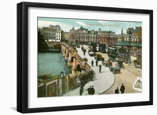 Early View of Glasgow Bridge, Scotland-null-Framed Premium Giclee Print
