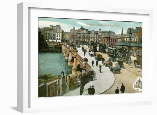 Early View of Glasgow Bridge, Scotland-null-Framed Art Print