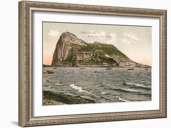 Early View of Rock of Gibraltar-null-Framed Art Print