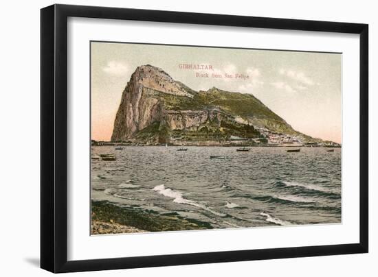 Early View of Rock of Gibraltar-null-Framed Art Print