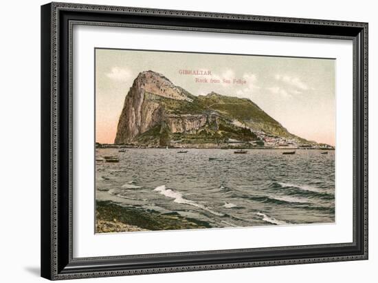 Early View of Rock of Gibraltar-null-Framed Art Print