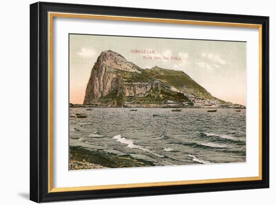 Early View of Rock of Gibraltar-null-Framed Art Print