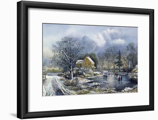 Early Winter, 1869-Currier & Ives-Framed Giclee Print