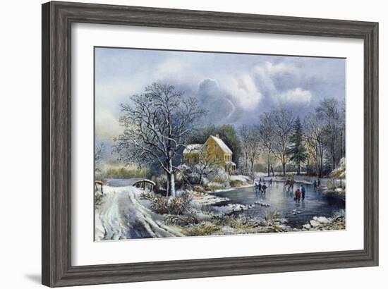 Early Winter, 1869-Currier & Ives-Framed Giclee Print