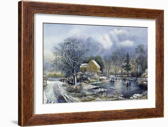 Early Winter, 1869-Currier & Ives-Framed Giclee Print