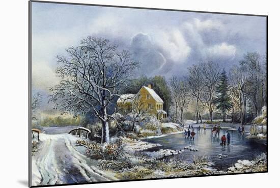 Early Winter, 1869-Currier & Ives-Mounted Giclee Print