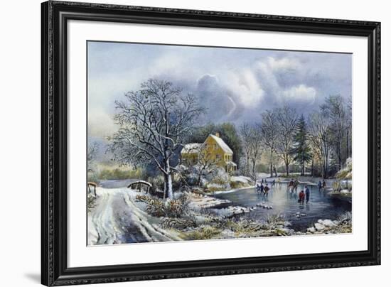 Early Winter, 1869-Currier & Ives-Framed Giclee Print