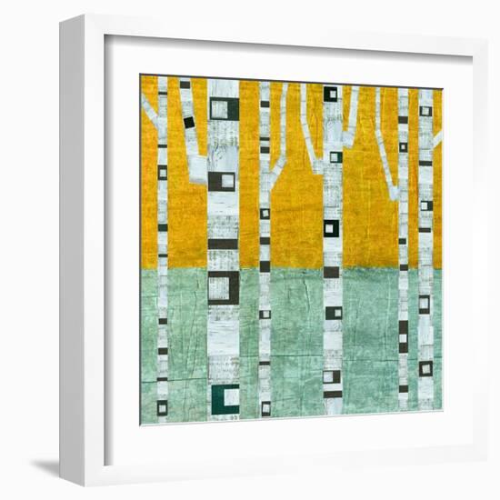 Early Winter Birches-Michelle Calkins-Framed Art Print