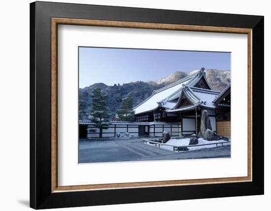 Early winter morning in Tenryu-ji Temple, UNESCO World Heritage Site, Kyoto, Japan, Asia-Damien Douxchamps-Framed Photographic Print