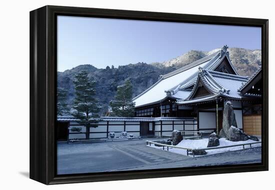 Early winter morning in Tenryu-ji Temple, UNESCO World Heritage Site, Kyoto, Japan, Asia-Damien Douxchamps-Framed Premier Image Canvas