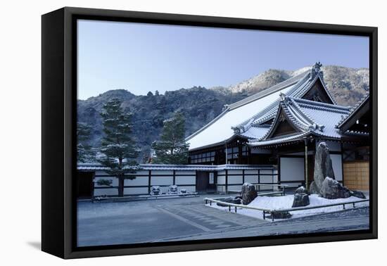 Early winter morning in Tenryu-ji Temple, UNESCO World Heritage Site, Kyoto, Japan, Asia-Damien Douxchamps-Framed Premier Image Canvas