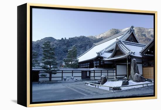 Early winter morning in Tenryu-ji Temple, UNESCO World Heritage Site, Kyoto, Japan, Asia-Damien Douxchamps-Framed Premier Image Canvas