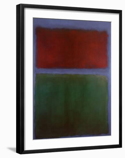 Earth and Green-Mark Rothko-Framed Art Print