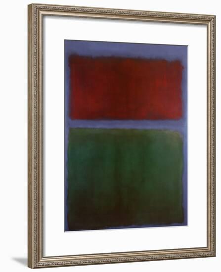 Earth and Green-Mark Rothko-Framed Art Print