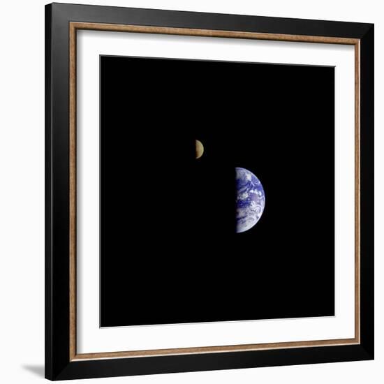 Earth and Moon in a Single Photographic Frame-null-Framed Photo