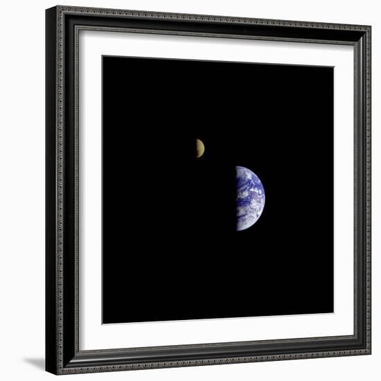 Earth and Moon in a Single Photographic Frame-null-Framed Photo