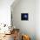 Earth and Moon in Outer Space with Rising Sun and Flying Meteorites-null-Framed Stretched Canvas displayed on a wall