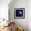 Earth and Moon in Outer Space with Rising Sun and Flying Meteorites-null-Framed Art Print displayed on a wall