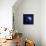 Earth and Moon in Outer Space with Rising Sun and Flying Meteorites-null-Mounted Art Print displayed on a wall