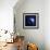 Earth and Moon in Outer Space with Rising Sun and Flying Meteorites-null-Framed Art Print displayed on a wall
