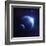 Earth and Moon in Outer Space with Rising Sun and Flying Meteorites-null-Framed Art Print